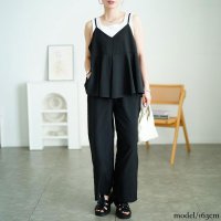 GOLD JAPAN/ゴールドジャパン GOLDJAPAN 麻調ペプラムキャミソール＆ワイドパンツ2点セット/508344236