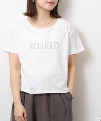 atONE/アットワン atONE ショート丈裾フリンジオーバサイズシルエットロゴプリントTシャツ/508344527