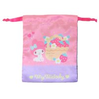 cinemacollection/シネマコレクション cinemacollection マイメロディ＆クロミ 巾着袋 リボン巾着 きんちゃくポーチ シンプルかわいい サンリオ スモールプラネット/508344776