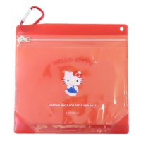cinemacollection/シネマコレクション cinemacollection ハローキティ クリアポーチ カラビナジッパーケース サンリオ ティーズファクトリー 小物入れ キャラクター/508344827