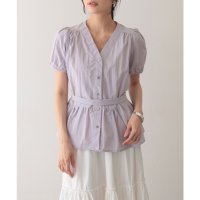 Lace Ladies/レースレディース Lace Ladies 2WAY ベルト付き Vネック ペプラム ブラウス/508344885