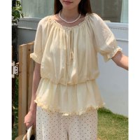 Lace Ladies/レースレディース Lace Ladies オフショルダー フリル ブラウジング キャンディスリーブ ブラウス/508344888