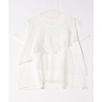 Lace Ladies/レースレディース Lace Ladies 異素材 タックフリル チュール ドッキング 半袖 Tシャツ/508344892