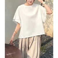 Lace Ladies/レースレディース Lace Ladies フリルショルダー チュール ドッキング オーバーサイズ 半袖 Tシャツ/508344894