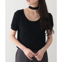 Lace Ladies/レースレディース Lace Ladies チョーカー付き ラウンドネック 半袖 ニット プルオーバー/508344902