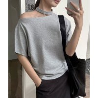 Lace Ladies/レースレディース Lace Ladies ワンショルダー チョーカー ドルマンスリーブ 半袖 カットソー/508344907