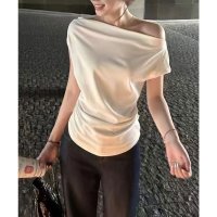 Lace Ladies/レースレディース Lace Ladies オフショルダー サイドギャザー 半袖 デザイン カットソー/508344908