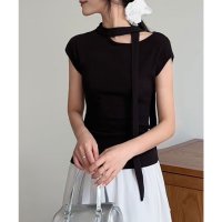 Lace Ladies/レースレディース Lace Ladies チョーカー デザイン フレンチスリーブ カットソー トップス/508344910