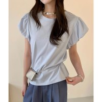 Lace Ladies/レースレディース Lace Ladies ギャザー パフスリーブ クルーネック Tシャツ トップス/508344913