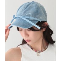 Lace Ladies/レースレディース Lace Ladies リボン付き プチ ハート デニム ベースボール キャップ/508344956