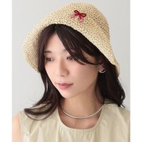 Lace Ladies/レースレディース Lace Ladies チェック柄 プチ リボン付き メッシュ バケット ハット/508344957