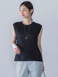 LAUTREAMONT/ロートレアモン LAUTREAMONT 綿麻ラッセルノースリーブカットソー≪手洗い可能≫/508345103