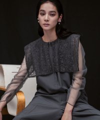 GIRL/ガール GIRL セーラーカラー フラワーレース オールインワン シアースリーブ 結婚式 パンツドレス パーティードレス オケージョンドレス お呼ばれ 二次会 /508345253