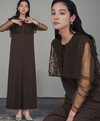 GIRL/ガール GIRL セーラーカラー フラワーレース オールインワン シアースリーブ 結婚式 パンツドレス パーティードレス オケージョンドレス お呼ばれ 二次会 /508345253