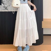 shoppinggo/ショッピングゴー shoppinggo Aラインスカート レディース かわいい マキシ丈フレアスカート ロング ひざ下 フリル ハイウェスト フレア裾 ボトムス/508345377