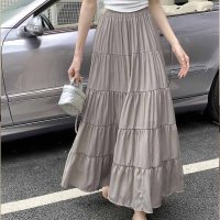 shoppinggo/ショッピングゴー shoppinggo Aラインスカート レディース かわいい マキシ丈フレアスカート ロング ひざ下 フリル ハイウェスト フレア裾 ボトムス/508345377