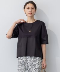 NIJYUSANKU（SMALL SIZE）/【洗える】シルエットスムースコンビ バックフレア カットソー/508345941