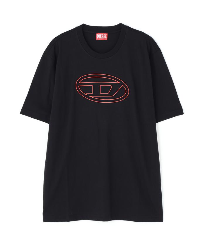 Tシャツ・カットソー DIESEL T-Adjust-Bigoval T-ADJUST-BIGOVAL T-shirt with embossed Oval D｜ホワイト