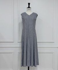 INED/イネド INED 《大きいサイズ》ストライプフレアカットワンピース/508346461