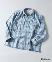 J.S Homestead/《予約》J.S.Homestead / インディゴ チェック ミリタリー シャツ/508346669