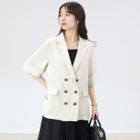 Aletta vita/アレッタ ヴィータ Aletta vita 杢調ツイル半袖テーラードジャケット/508346805