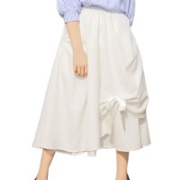 ica/アイカ ica リボン スカート フレアスカート ギャザースカート アシメトリー レイヤード ふんわり Aライン フレア ギャザー バルーン ミモレ丈 ロング丈/508346916