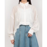 STYLEBLOCK/スタイルブロック STYLEBLOCK シアーポプリンギャザーショートブラウス/508346955