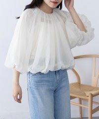 MAGASIN DE MODE Chou Chou/マガジンデモードシュシュ MAGASIN DE MODE Chou Chou オーガンジーバルーンショートブラウス trc/508346997