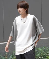Confirm/コンファーム Confirm ナチュラルドレープ ビッグシルエット 無地 切替 とろみポンチ半袖Tシャツ カットソー/508347017