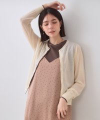 OPAQUE.CLIP/オペーク ドット クリップ OPAQUE.CLIP 配色シアークルーニットカーディガン【洗濯機洗い可／抗ピル】/508347074