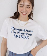 KUMIKYOKU（LARGE SIZE）/【綿100％】フロッキープリント Ｔシャツ/508347406