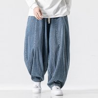 At Marvelous/アットマーベラス At Marvelous デニムパンツ ワイド バルーン コクーン 3D カーブ 立体的 メンズ 韓国ファッション ストリート ダンス ヒップ/508347753