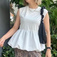 aquagarage/アクアガレージ aquagarage バルーンペプラムフレンチトップス レディース 春 夏 秋 M/508347782