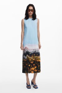 Desigual/デシグアル Desigual プリーツ・ランドスケープドレス/508347908