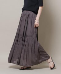 made in INDIA ギャザー切り替えフレアスカート(セットアップ可)