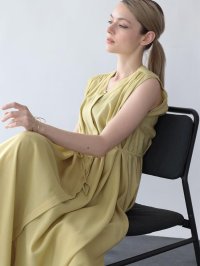 Aga/アーガ Aga レーヨン混ウェーブタックワンピース/508118585