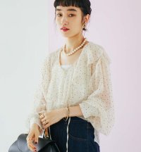 DOUX ARCHIVES /ドゥ アルシーヴ DOUX ARCHIVES シアードットフリルブラウス/508340912