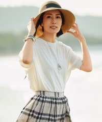JIYU-KU(LARGE SIZE)/【カタログ掲載・接触冷感・UVケア・洗える】ドレーピードルマンスリーブ ニットソー/508343381