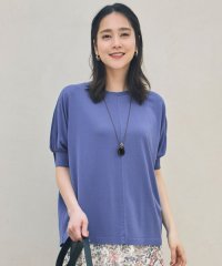 JIYU-KU(LARGE SIZE)/【カタログ掲載・接触冷感・UVケア・洗える】ドレーピードルマンスリーブ ニットソー/508343381