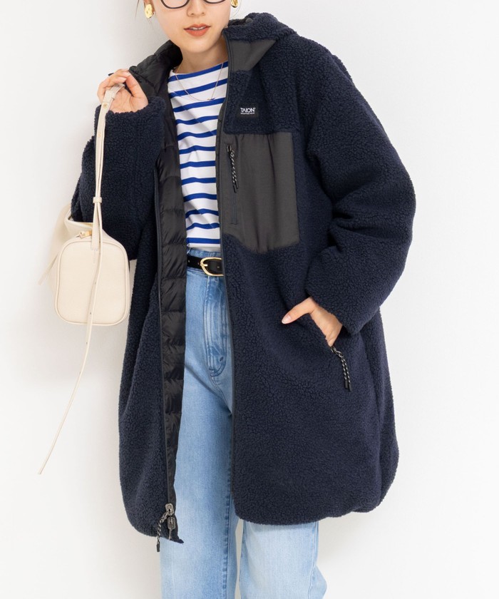 【新品未使用】NOLLEY'S 　ノーリーズアウター　フーデッド　ミドル丈　Ｌ ノーリーズ NOLLEY'S ミドル丈ダウンコート （コン