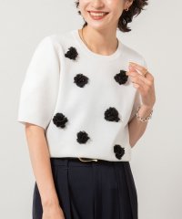 NOLLEY’S sophi/《手洗い可能》チュールフラワー付きフォルムプルオーバーニット/508345396