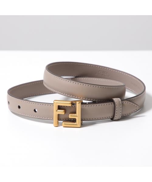 FENDI フェンディ ズッキーノ スウェード×レザーレディースベルト ブラウン FENDI フェンディ ズッキーノ スウェード×レザーレディース