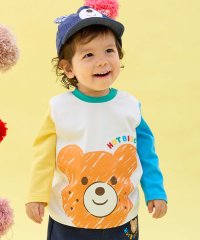 MIKI HOUSE HOT BISCUITS/ビッグフェイスプリント 長袖Tシャツ/508348609