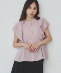 index/インデックス index ジョーゼットダブルフリルバンドカラー【洗濯機可・イージーアイロン・防シワ】/508348906