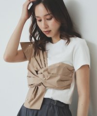 index/パール調アシメドッキングTシャツ【洗える/接触冷感】/508348920