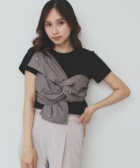 index/パール調アシメドッキングTシャツ【洗える/接触冷感】/508348920