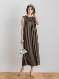 Droite Lautreamont/ドロワット ロートレアモン Droite lautreamont 【WEB限定】リネンライクカノコノースリワンピース≪手洗い可能≫/508349256