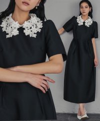 GIRL/ガール GIRL レースカラー 2wayコクーンシルエット パフスリーブ 結婚式 ワンピース パーティードレス オケージョンドレス お呼ばれ 二次会 成人式 同/508349725