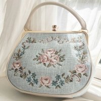 an another angelus/アンアナザーアンジェラス an another angelus 【大人気！予約完売】リボンローズ刺繍がま口バッグ/508349752
