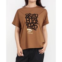 BRODIAEA/ブローディア BRODIAEA 極サラコットンフロッキープリントTシャツ/508350684